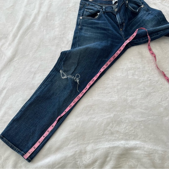 AGOLDE Isabel Slim Fit Boyfriend Starwood Slight Distressed Jeans - Picture 9 of 10